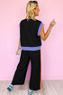 Color Block Detail Casual Two-piece Set
